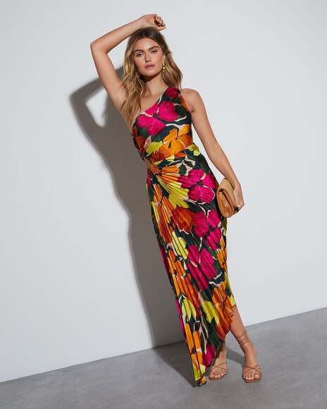 Vici one shoulder floral dress - Picture 1 of 13